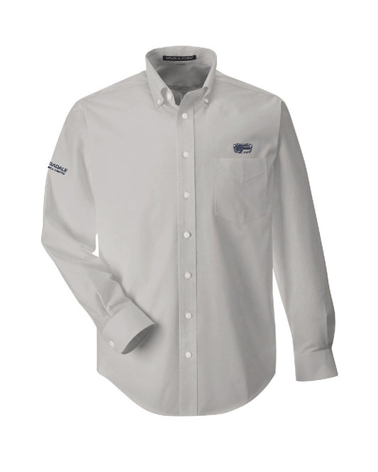 Devon & Jones Men's Solid Broadcloth Woven Shirt - Silver